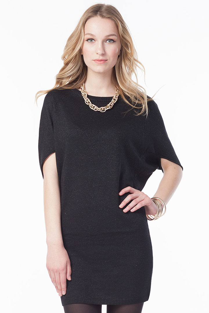 Фото товара 7384, черное платье туника